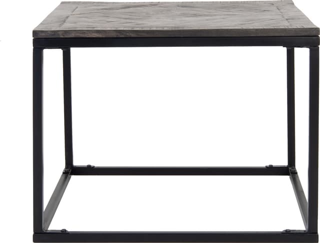 WOMO-DESIGN design sidebord 60x60cm firkantet grå naturtræ mango