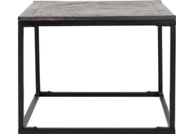 WOMO-DESIGN design sidebord 60x60cm firkantet grå naturtræ mango