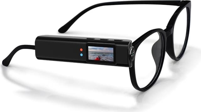 Glasögon Kamera IPS Förstaperson WiFi APP 2.7K Ultra HD-videoinspelare +