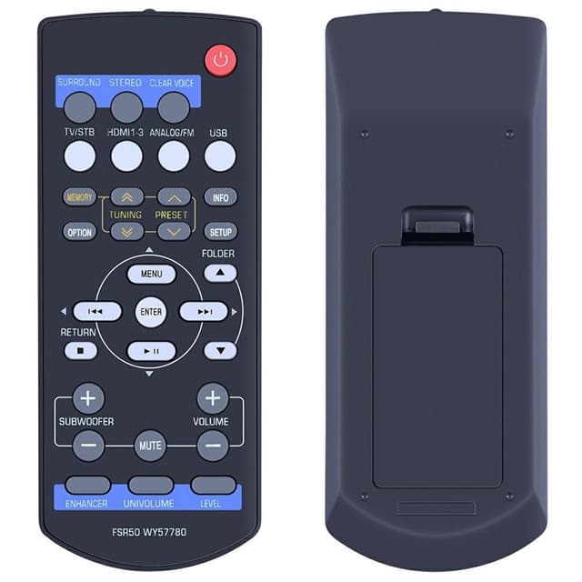 Fjärrkontroll Ersättning för FSR50 WY57780 För Yamaha Soundbar