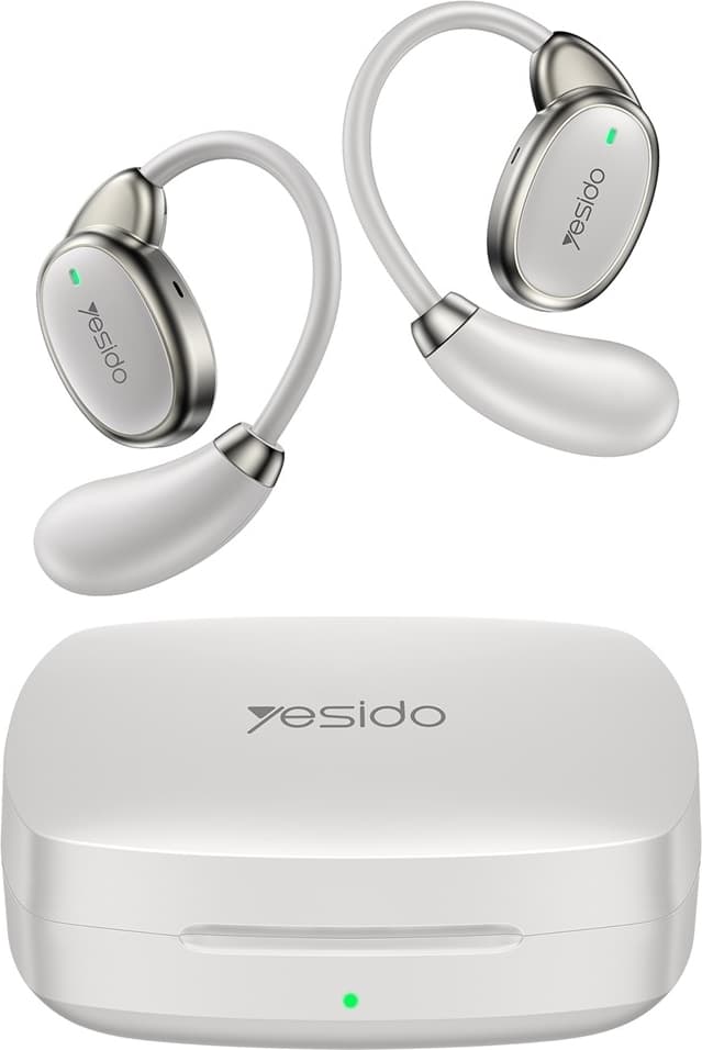 YESIDO Translation Översättare Headset Bluetooth AI-översättning Open Ear – Vita