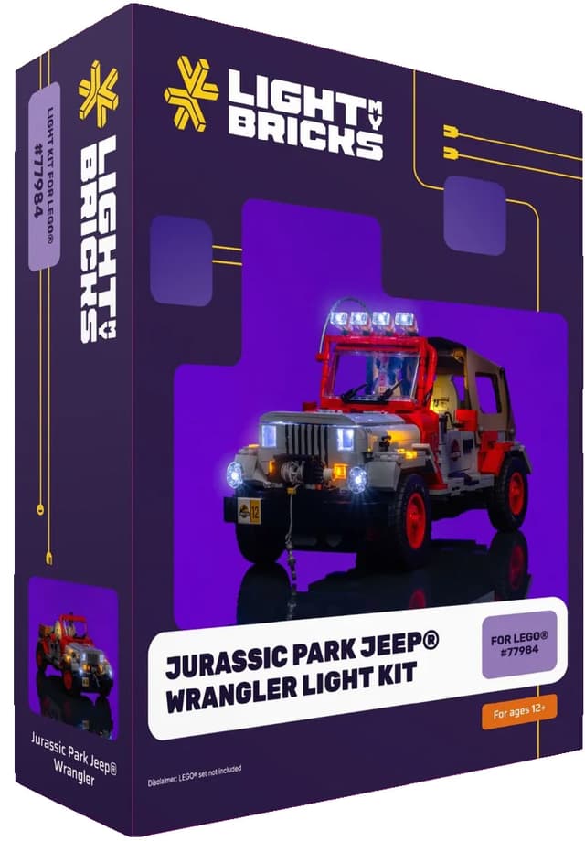 Light My Bricks Jurassic Park Jeep Wrangler lyssæt 77984