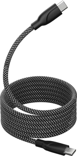 Sandstrøm 2 m USB-C til USB-C magnetisk kabel (sort)