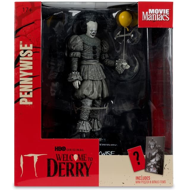 McFarlane IT actionfigur (Pennywise Welcome To Derry, sort/hvit)