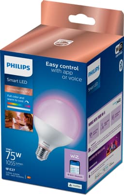 Philips RGB WFB E27 75 W smart LED pære