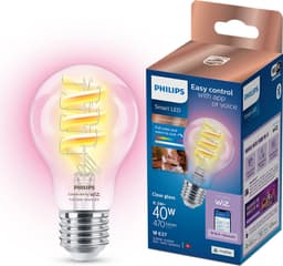 Philips Smart LED RGB WFB E27 40 W pære (klar)