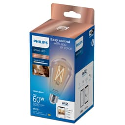 Philips WFB E27 60 W smart LED pære (gjennomsiktig)