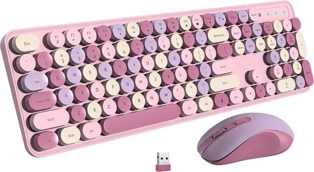 2. Trådlöst Tangentbord och Mus - Tyst, Ergonomisk, Batteridriven