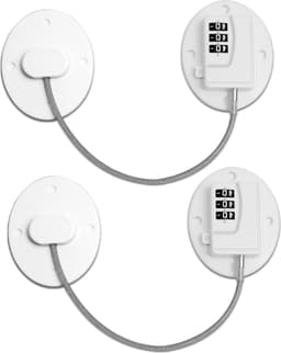PORAUTUMISTA EI TARVITA Yhdistelmälukko Jääkaappiin, Soikea Salasanalukko (2 kpl) White