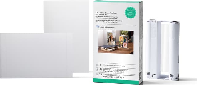 Cricut StickerPix Print tarra-arkit, paperi ja mustesetti