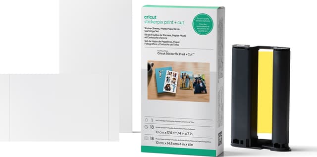 Cricut StickerPix Print+ Cut tarrapaperi ja mustesetti (36 tulostetta)