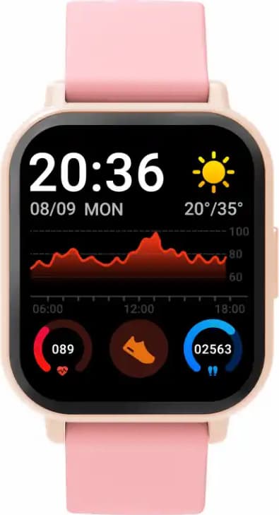 DENVER SWC-176RO Rose - Bluetooth Smart Watch with health sensors & call function