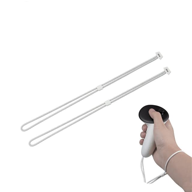 VR-controller håndledsremme x2 – Justerbare nylonremme til VR White
