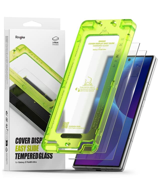 2-PAK Ringke Cover Display Pro Hærdet glas til Samsung Galaxy Z Fold8 Ultra - Transparent