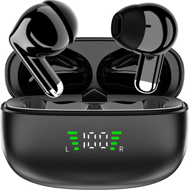 SP9X Svarta Bluetooth-hörlurar: Brusreducering & Lång Livslängd