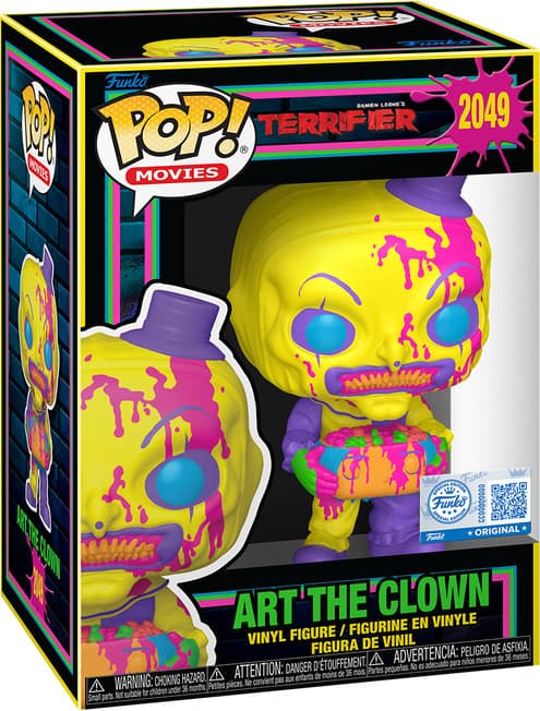 Funko POP! Terrifier 2 Art the Clown with Head figur (Blacklight)