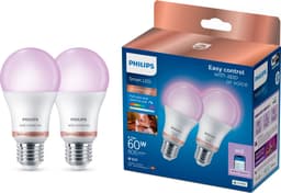 Philips Smart Lighting RGB E27 60 W lamppu (2-pakkaus)