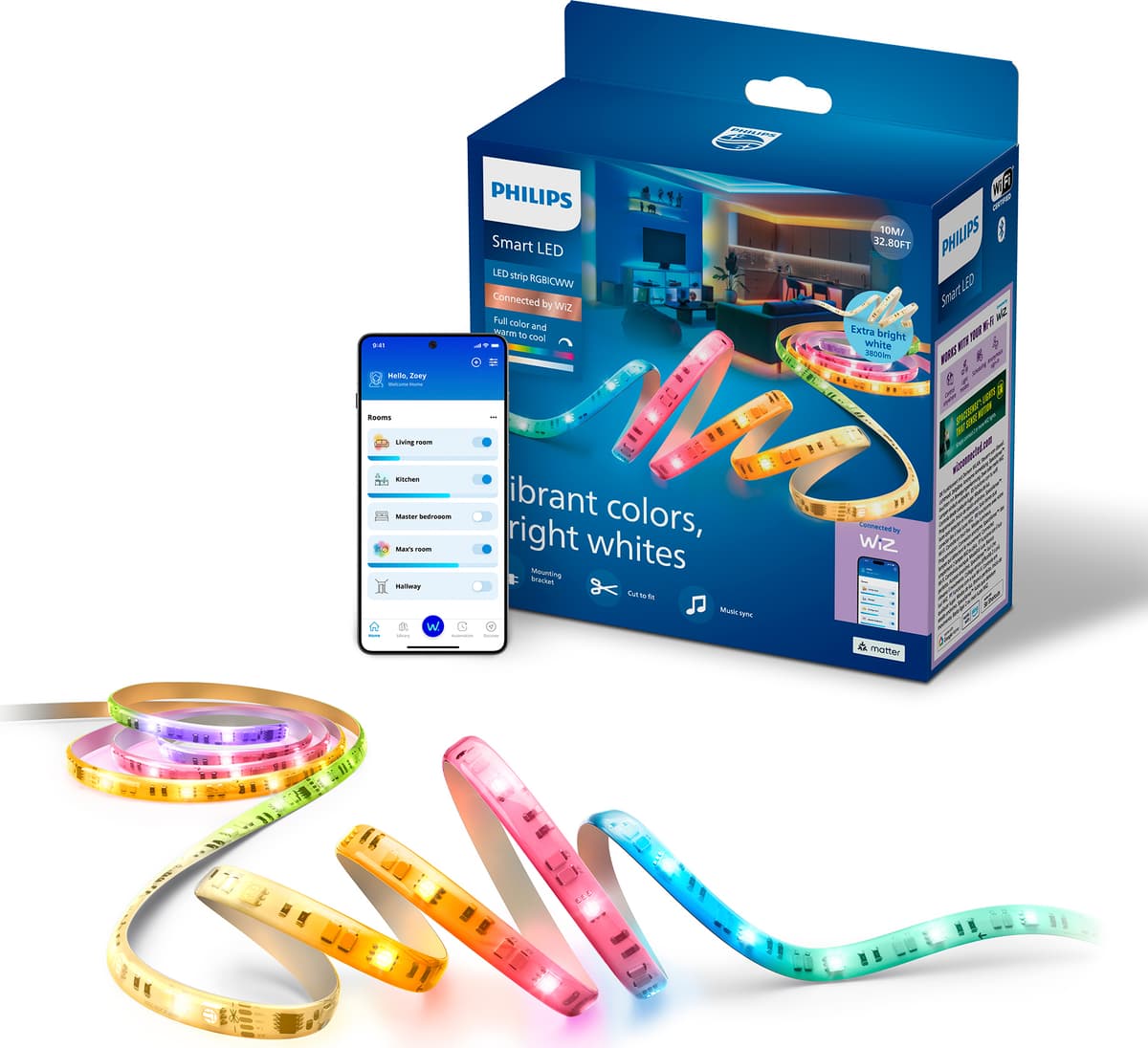 Philips Smart Lighting RGBICWW LED-strip 10m - Elkjøp