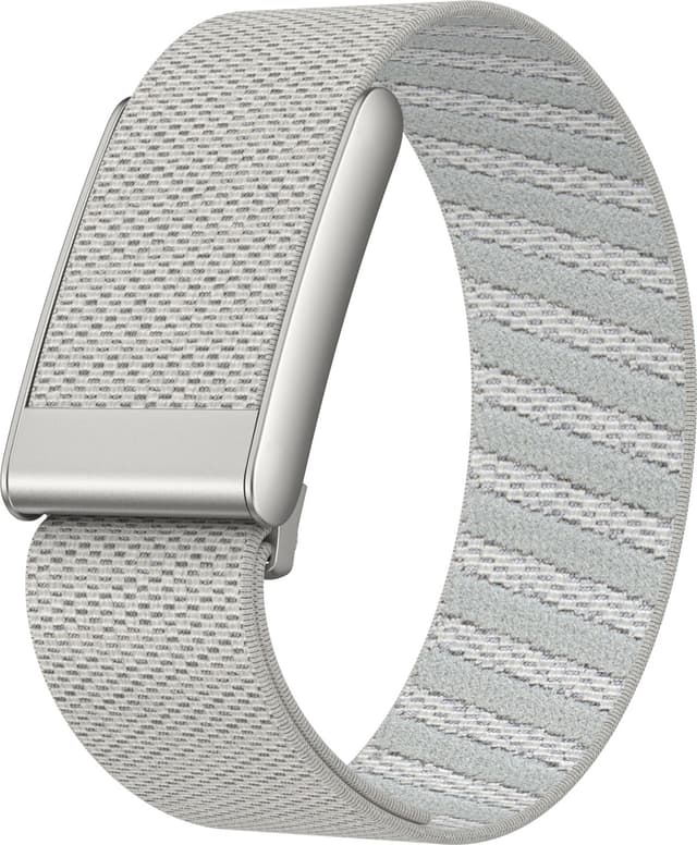 Klockarmband Elastic Replacement Band kompatibelt med Whoop Watch, Soft Cashmere and Polyester Sports Strap with Zinc Alloy Buckle Silver