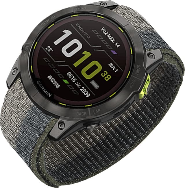 Nylon urrem til Garmin Fenix 7X/7/6/5 Black+Grey 26 mm