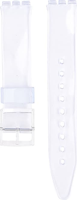 PVC Replacement Klockarmband kompatibelt med Swatch Transparent 19 mm