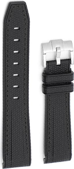 20mm Rubber Klockarmband kompatibelt med Omega x Swatch Black