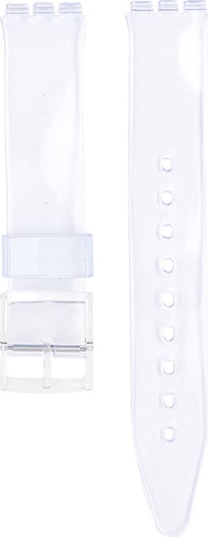PVC Replacement Klockarmband kompatibelt med Swatch Transparent 17 mm