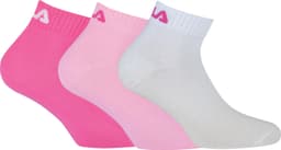 FILA Quarter-strumpor 3pk (39-42, rosa)