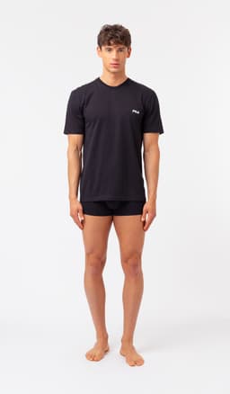 FILA T-shirt med rund hals 2pk (S, svart)