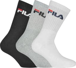 FILA Tennis Crew Logo tennisstrumpor 3pk (43-46, flerfärgad)