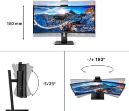 PHILIPS P-Line 346P1CRH 34" Buet 21:9 VA-skjerm