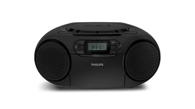 Philips TAZ2500 CD-spelare med FM-radio (svart)