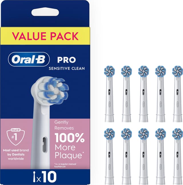 Oral-B Sensitive Clean Tandbørstehoveder 987516 (hvid) 10-pak