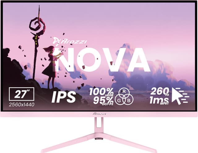 Arozzi Nova 27" QHD/IPS/260Hz/1ms gamingskärm
