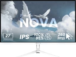 Arozzi Nova 27" QHD/IPS/260Hz/1ms gamingskärm (vit)