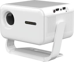 NÖRDIC 1080P Projektor Certificeret til Netflix, Prime Video, Disney+ og YouTube, 300 ANSI lumen, 2.4/5G WiFi 6-understøttelse til iOS/Android