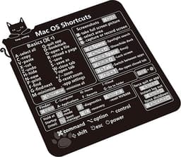 Tangentbordsdekal med Mac-genvägar Svart