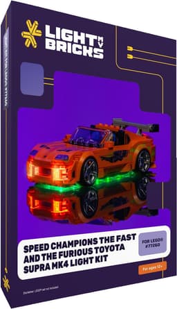 Light My Bricks Fast And Furious Toyota Supra MK4 lyssett 77260