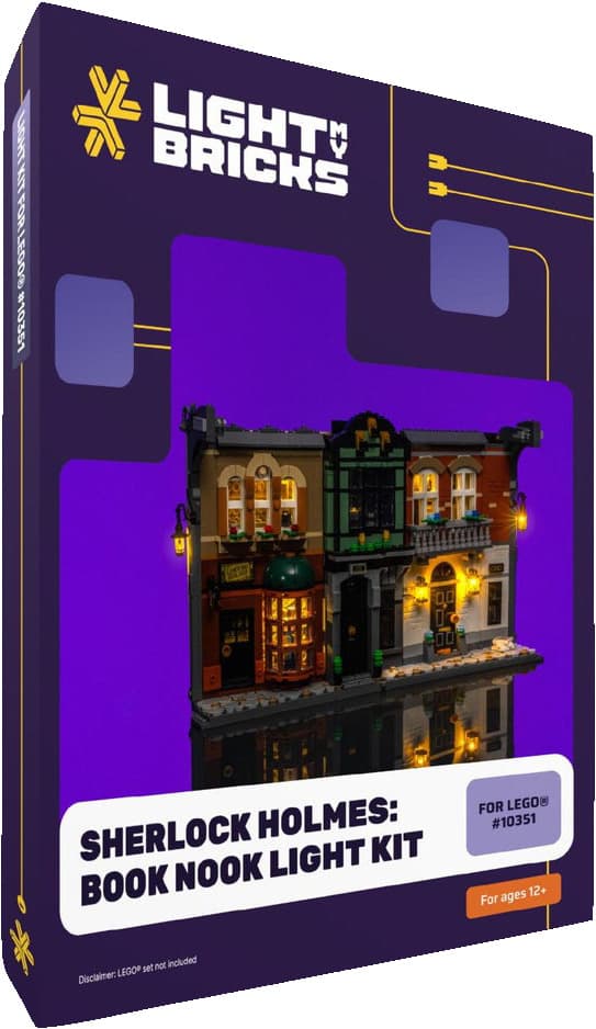 Light My Bricks Sherlock Holmes Book Nook ljuskit 10351