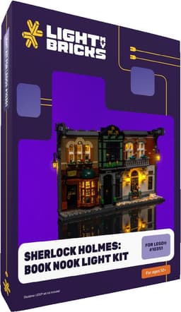 Light My Bricks Sherlock Holmes Book Nook ljuskit 10351