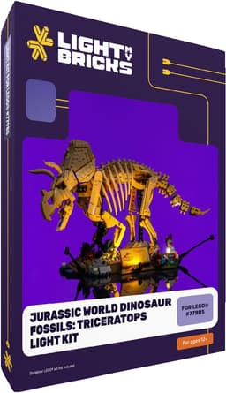 Light My Bricks lyssett Jurassic World Triceratops Fossil 77985