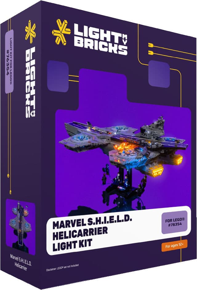 Light My Bricks ljuskit Marvel S.H.I.E.L.D. Helicarrier 76354