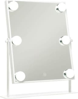 UNIQ XL Hollywood make-up mirror with 6 LED bulbs and touch function - White