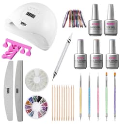 UNIQ Gel Lacquer Starter Kit Pro -geelikynsisetti UV/LED-lampulla