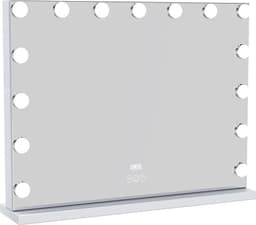 UNIQ XL Hollywood sminkespeil med 15 LED-pærer 58x46 cm - Hvit