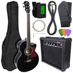 V-Tone EAG SET BK elektrisk akustisk gitarrer + förstärkare, svart