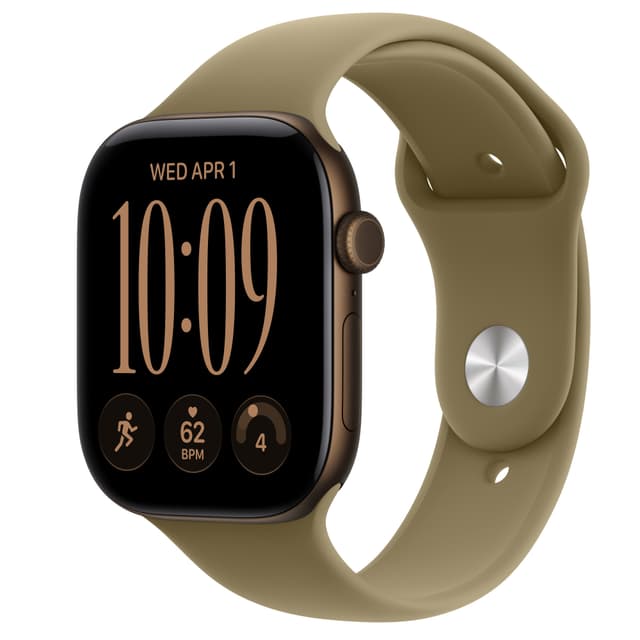 Watch Series 12 46mm GPS (dark bronze aluminium/olive sport band) M/L