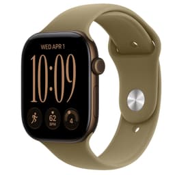 Apple Watch Series 12 46mm GPS (mørk bronze aluminium/oliven Sport Band) M/L
