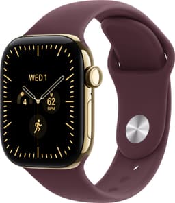 Apple Watch Series 12 42mm CEL (strålende guld titanium/bordeaux Sport Band) S/M