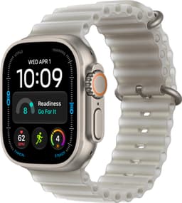 Apple Watch Ultra 4 49mm CEL (naturlig titanium/gennemsigtig grå Ocean Band)